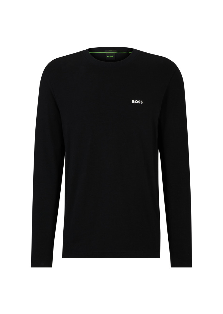 Футболка с длинным рукавом Regular fit для мужчин (475208), цвет Черный - №1
