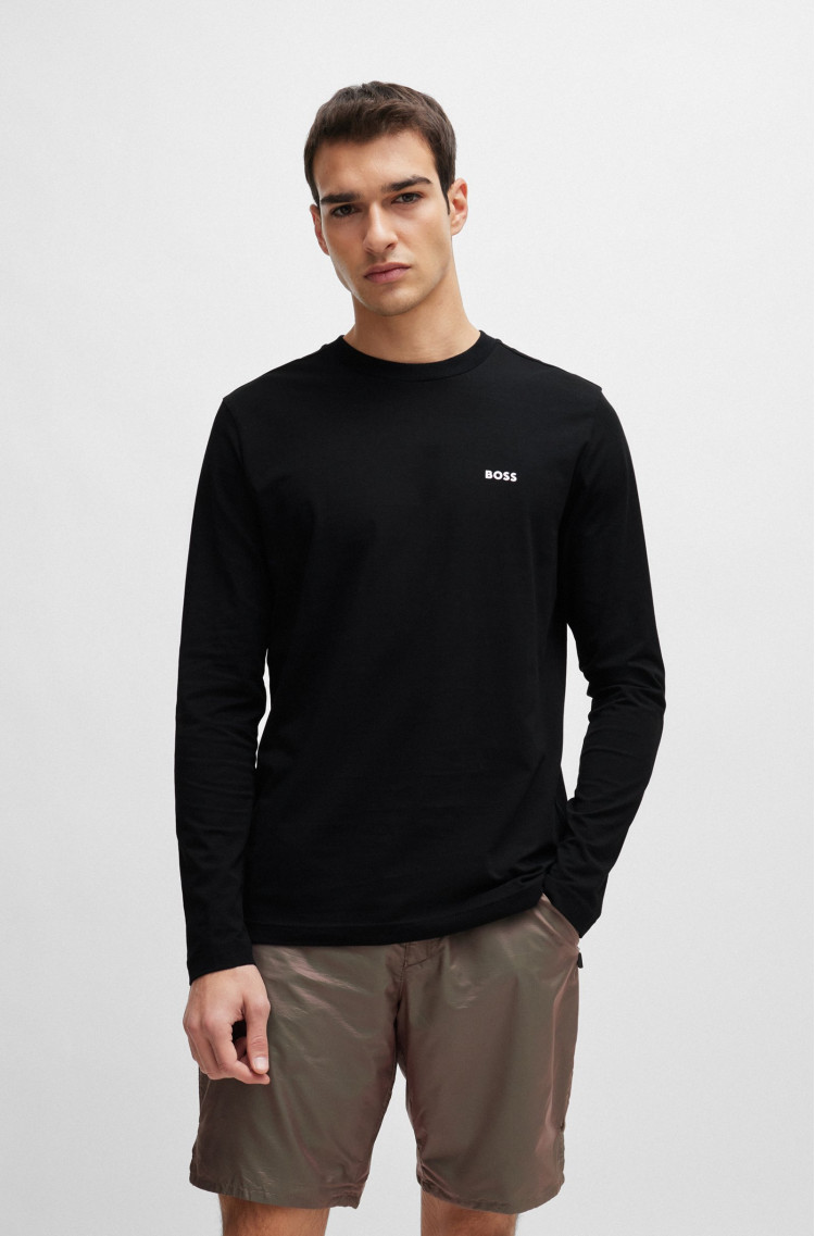 Футболка с длинным рукавом Regular fit для мужчин (475208), цвет Черный - №2