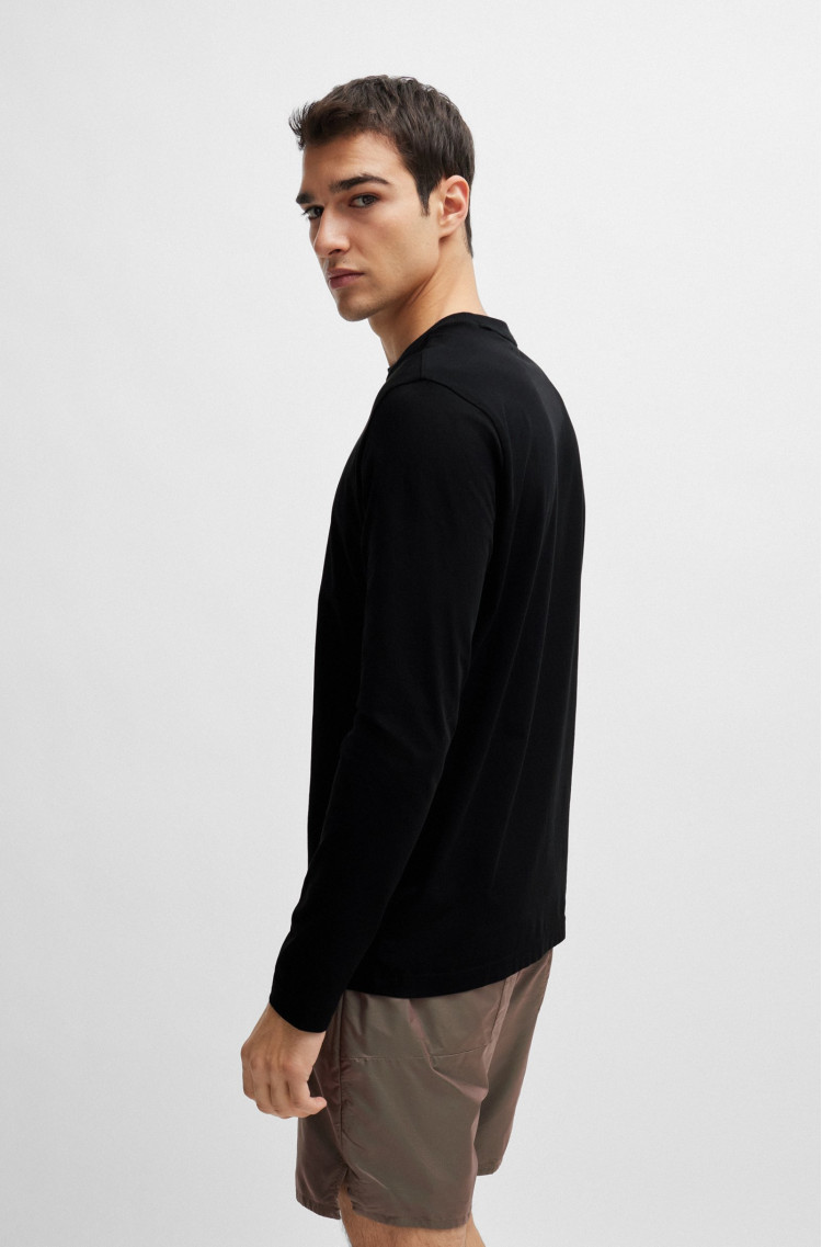 Футболка с длинным рукавом Regular fit для мужчин (475208), цвет Черный - №4