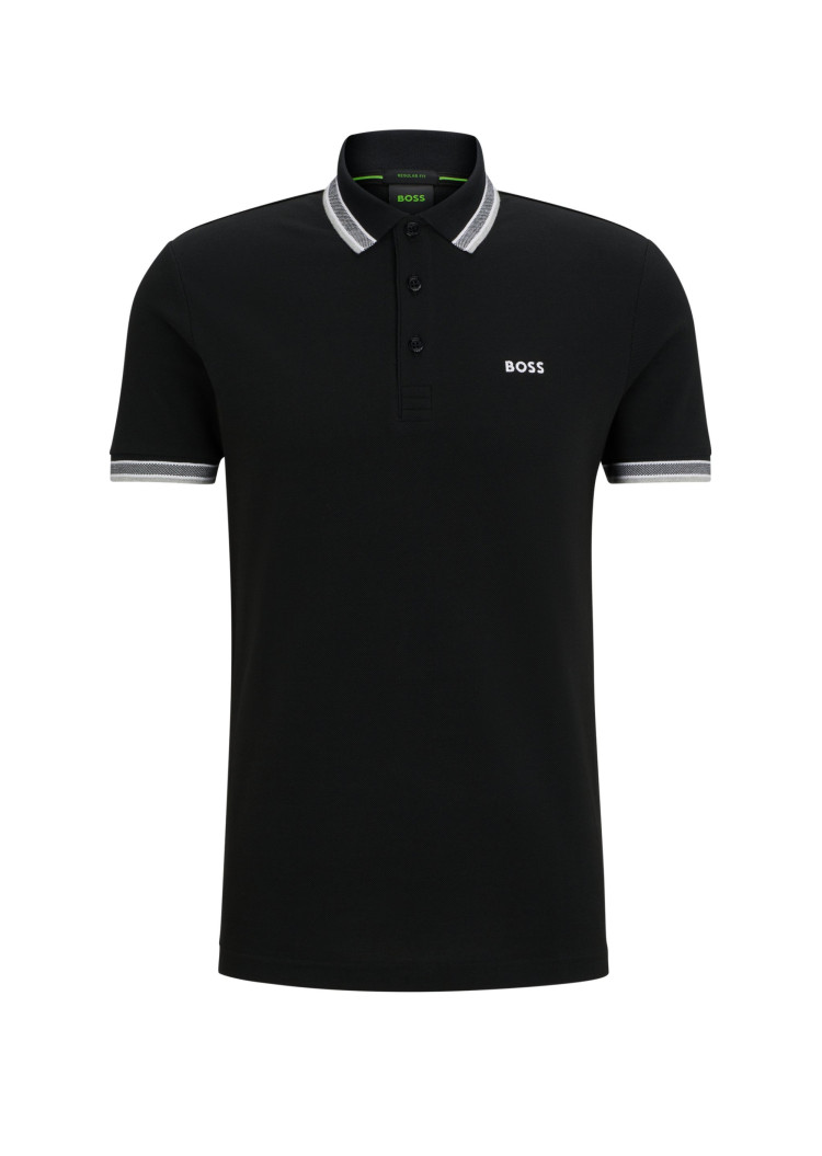 Поло Regular fit для мужчин (475213), цвет Черный - №1