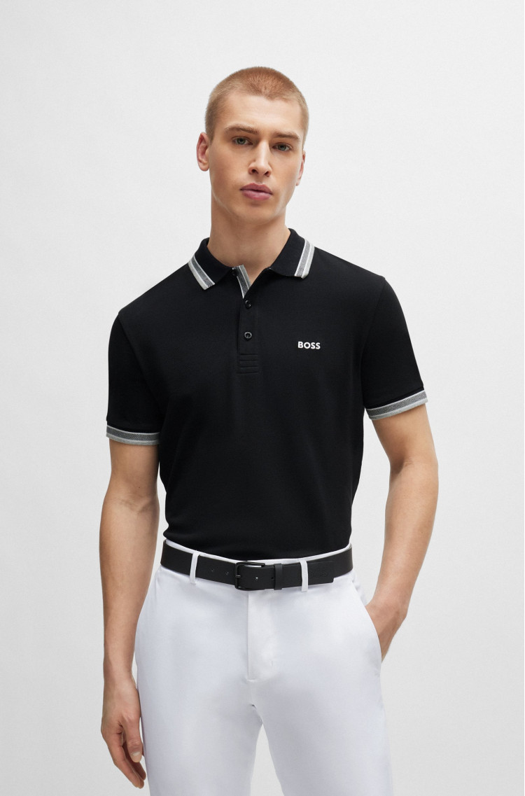 Поло Regular fit для мужчин (475213), цвет Черный - №2