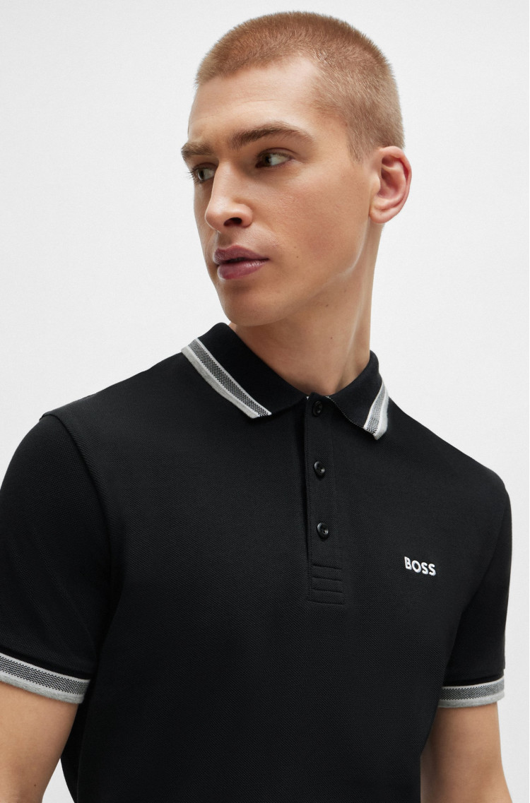 Поло Regular fit для мужчин (475213), цвет Черный - №5