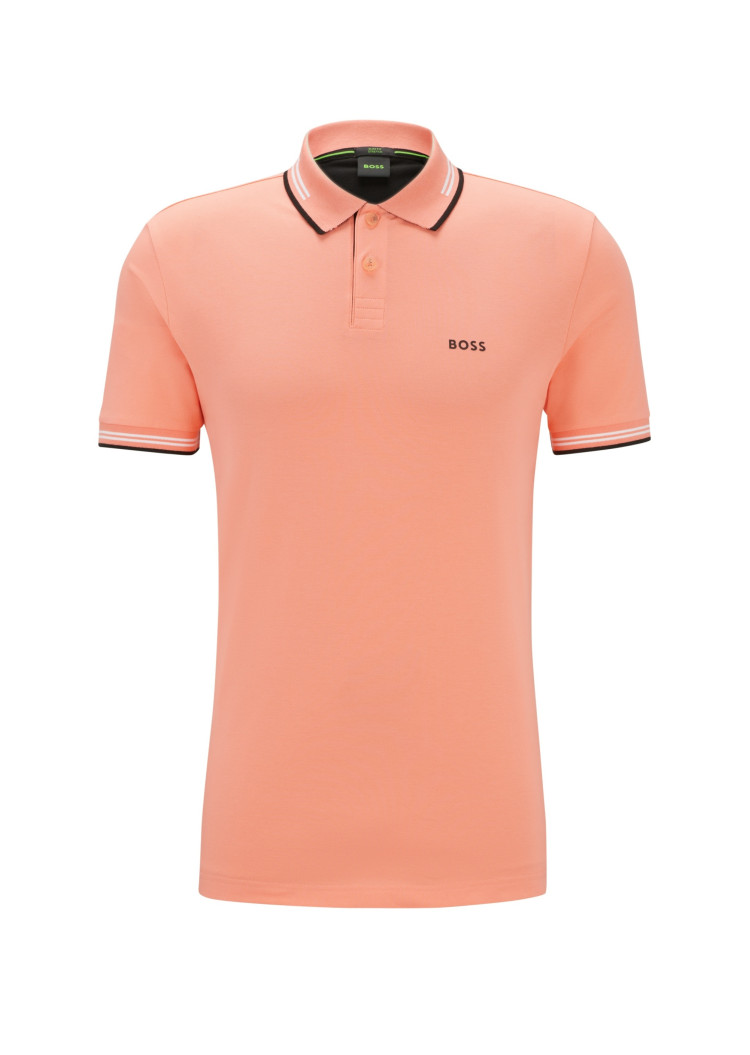Поло Slim fit для чоловіків (475228), колір Рожевий - №1