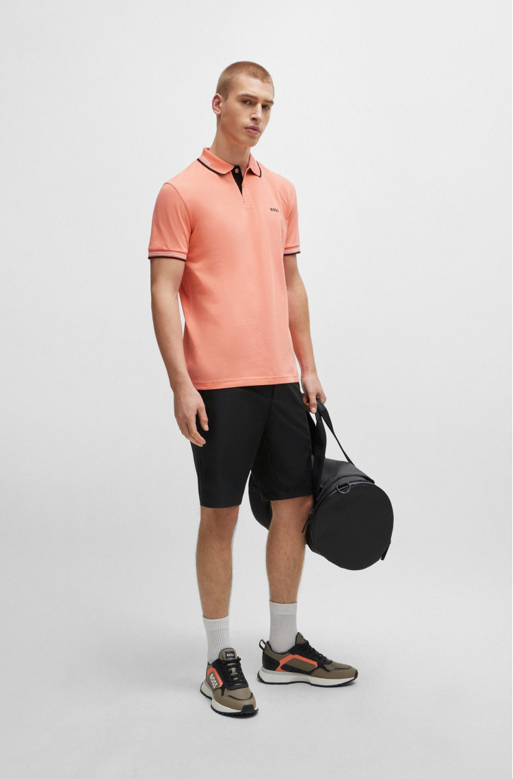 Поло Slim Fit для мужчин (475228), цвет Оранжевый - №2