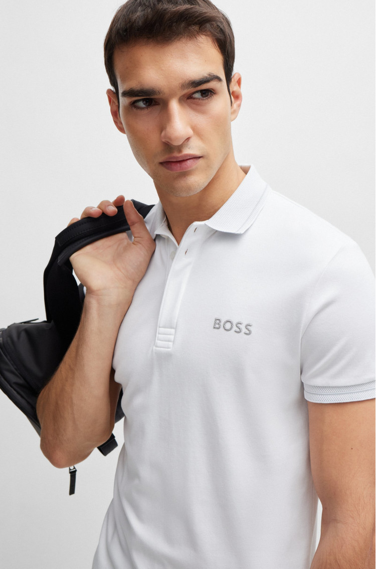 Поло Slim Fit для чоловіків (475255), колір Білий - №5