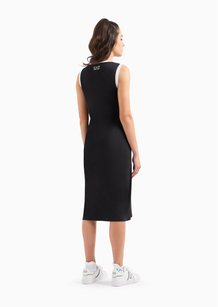 Сукні міді Slim Fit для жінок (475364), колір Чорний - №4