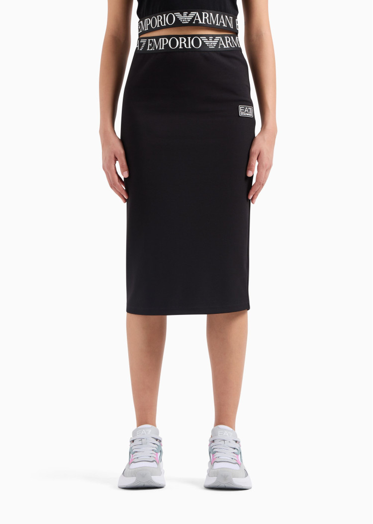 Юбка миди Slim fit для женщин (475408), цвет Черный - №2