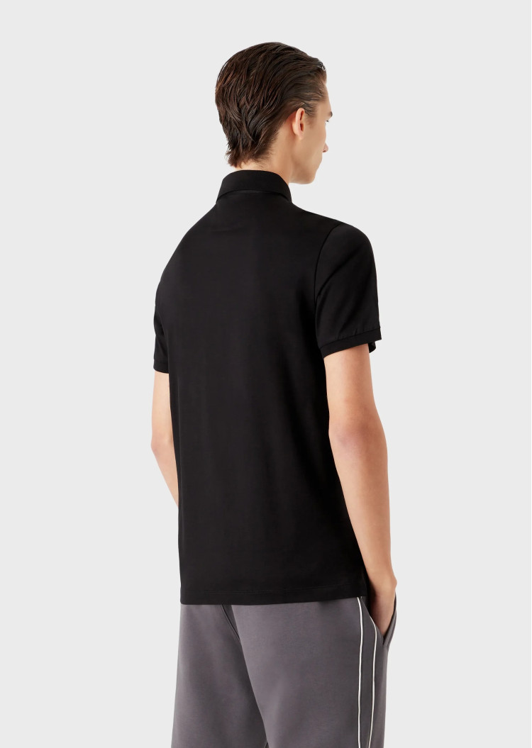 Поло Slim fit для чоловіків (475548), колір Чорний - №3