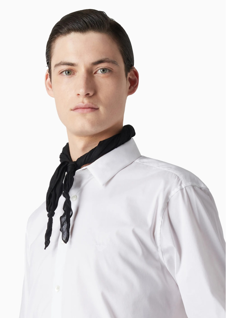 сорочка ділова Slim fit для чоловіків (475558), колір Білий - №5