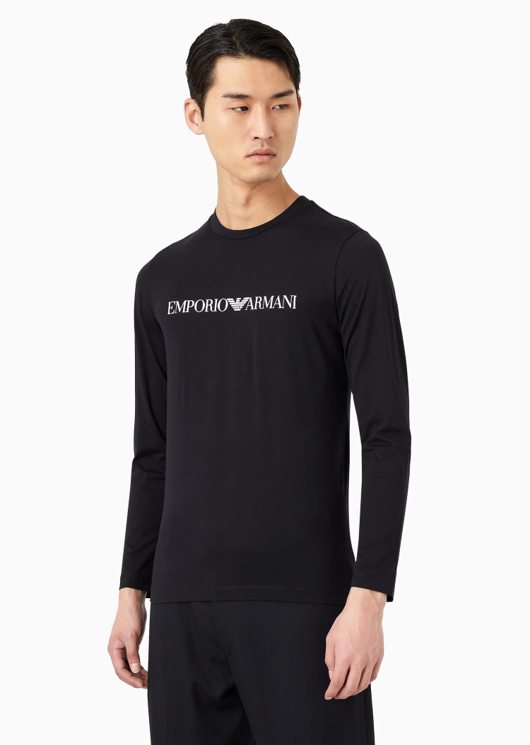 Футболка з довгим рукавом Slim fit для чоловіків (475559), колір Синій - №3