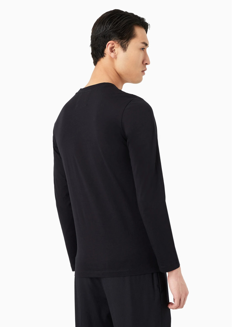Футболка з довгим рукавом Slim fit для чоловіків (475559), колір Синій - №4