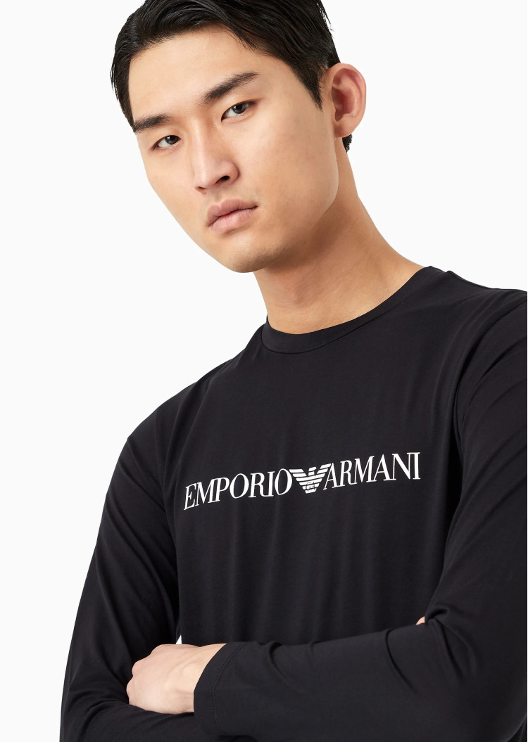 Футболка з довгим рукавом Slim Fit для чоловіків (475559), колір Синій - №5