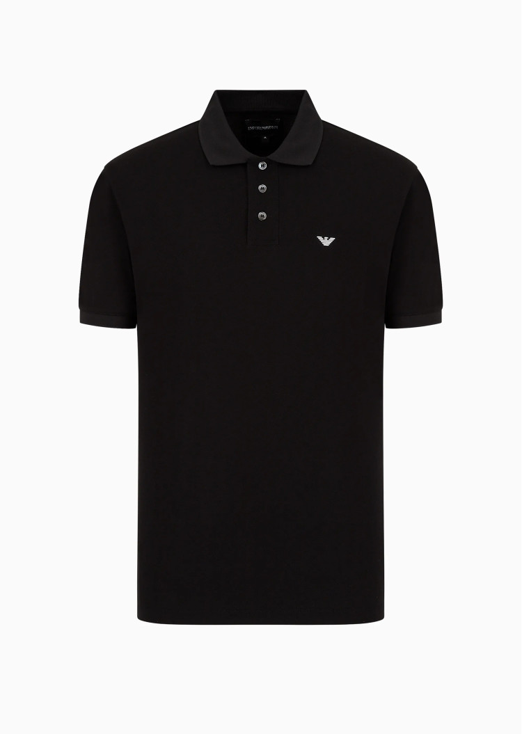 Поло Slim fit для чоловіків (475562), колір Чорний - №1
