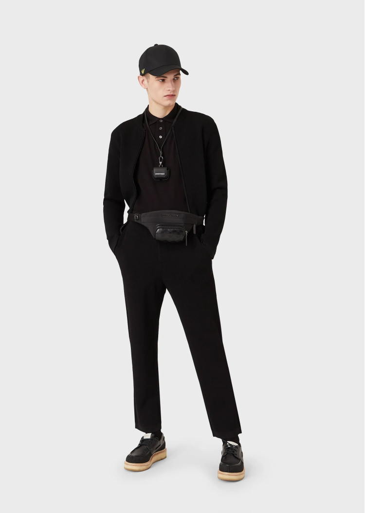 Поло Slim fit для чоловіків (475562), колір Чорний - №2