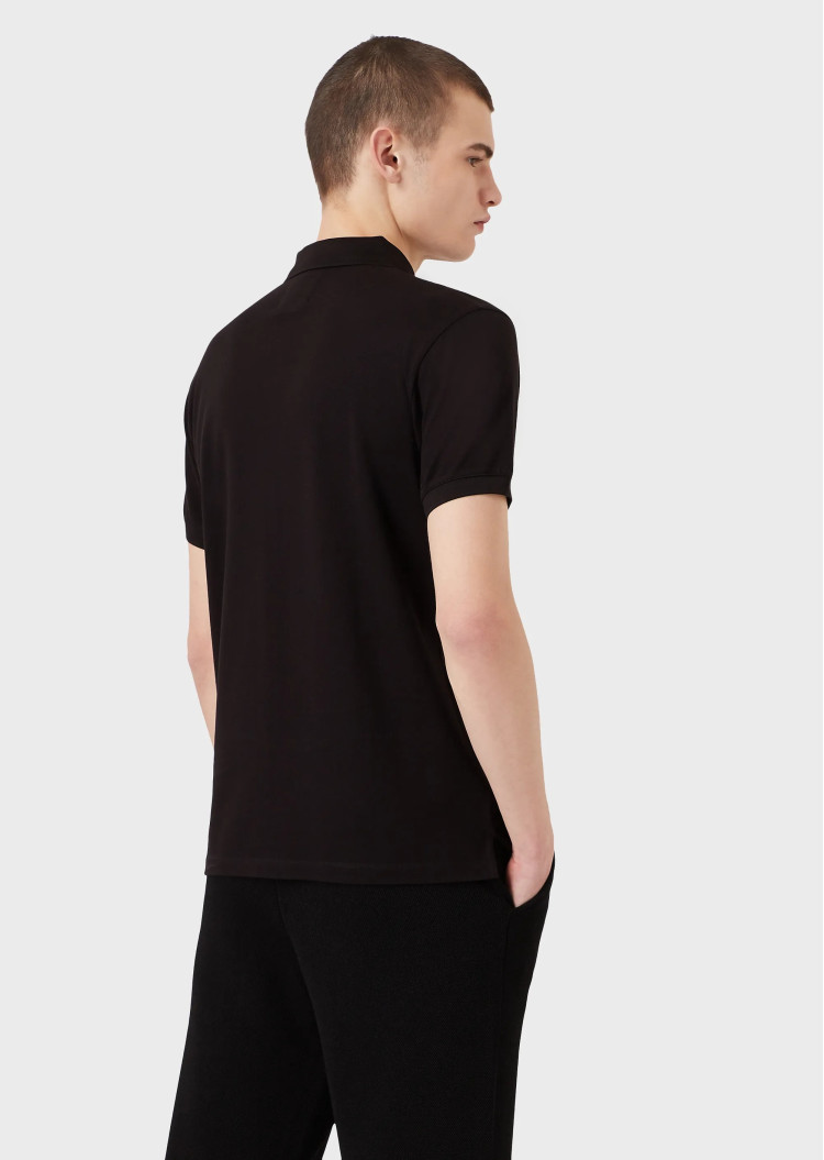 Поло Slim fit для чоловіків (475562), колір Чорний - №3