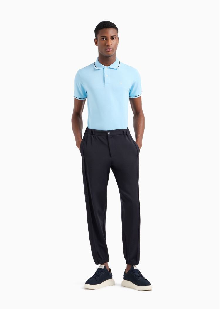 Поло Slim Fit для мужчин (475578), цвет Синий - №2