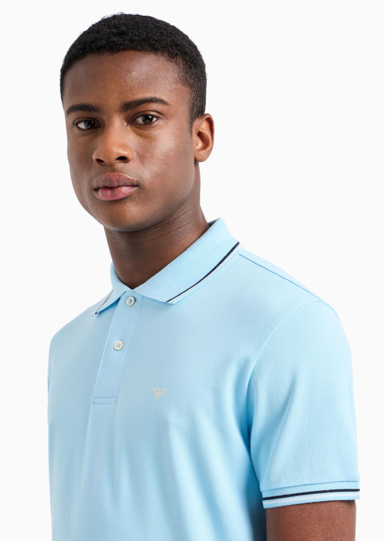 Поло Slim Fit для мужчин (475578), цвет Синий - №5