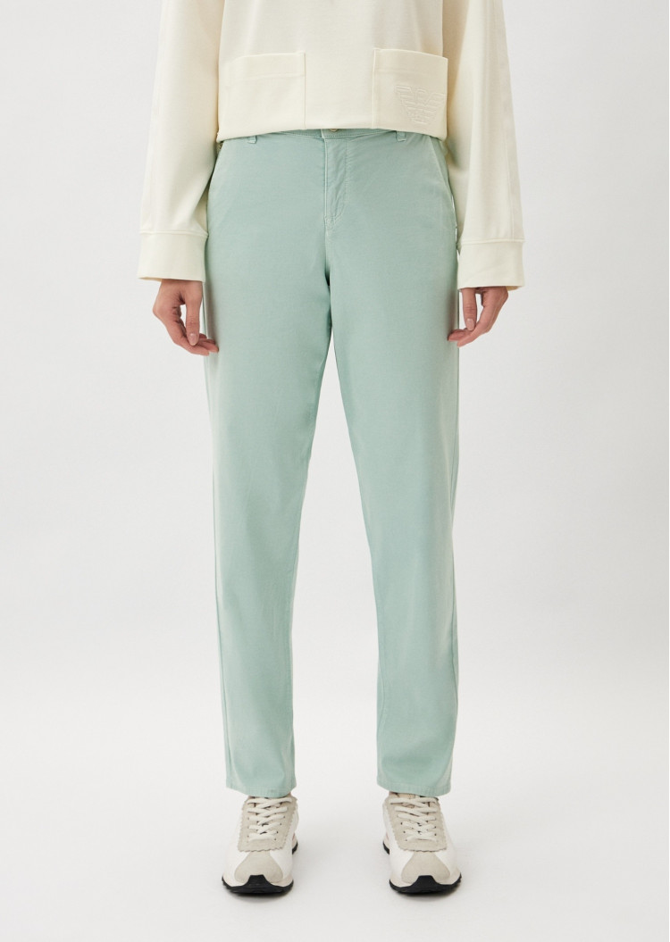 Брюки 5 карманів Relaxed Relaxed fit Середня для жінок (475679), колір Зелений - №1