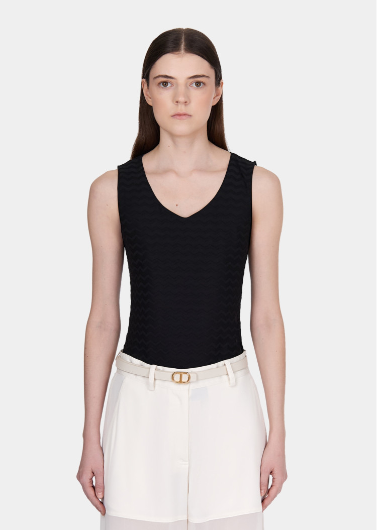 Майка Slim fit для женщин (475695), цвет Черный - №2