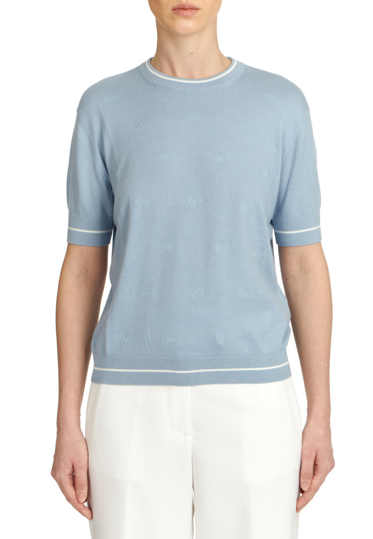Топ с коротким рукавом Slim fit для женщин (475704), цвет Синий - №2