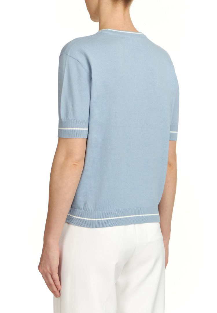 Топ с коротким рукавом Slim fit для женщин (475704), цвет Синий - №4