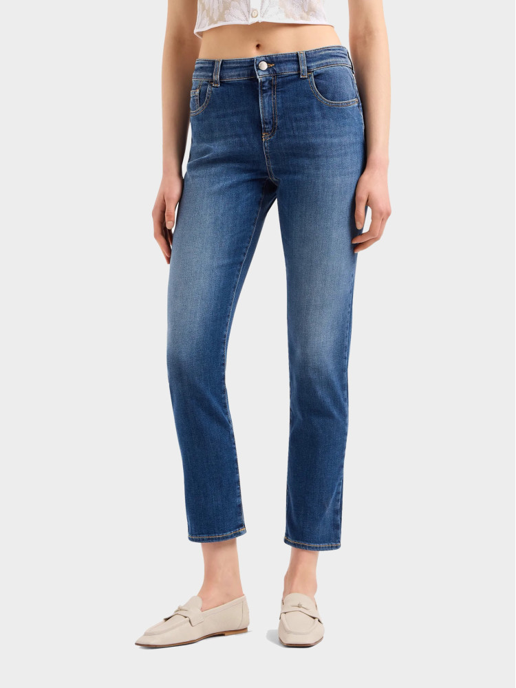 Джинсы Regular Regular fit Низкая для женщин (475713), цвет Синий - №2