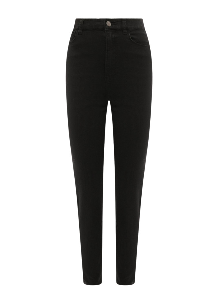 Брюки 5 карманів Extra slim Extra-slim fit Висока для жінок (475716), колір Чорний - №1