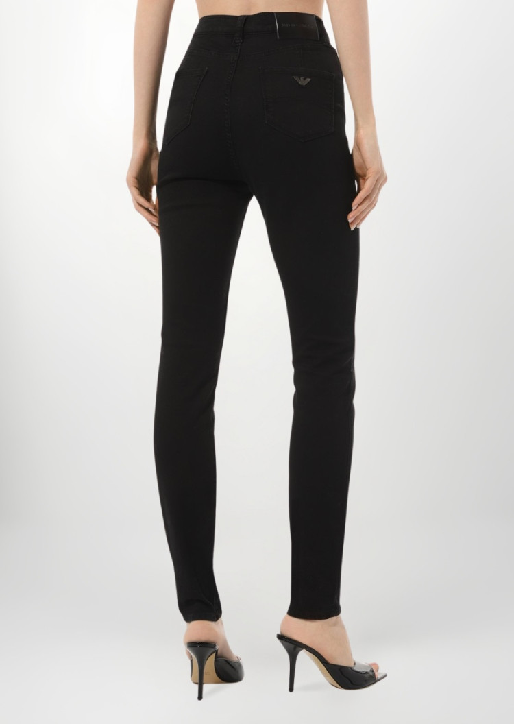 Брюки 5 карманів Extra slim Extra-slim fit Висока для жінок (475716), колір Чорний - №4
