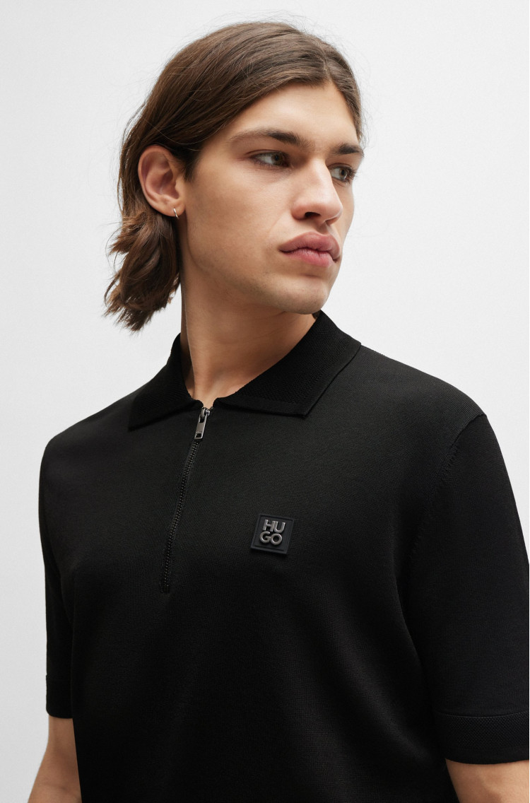 Поло Slim fit для мужчин (476185), цвет Черный - №4