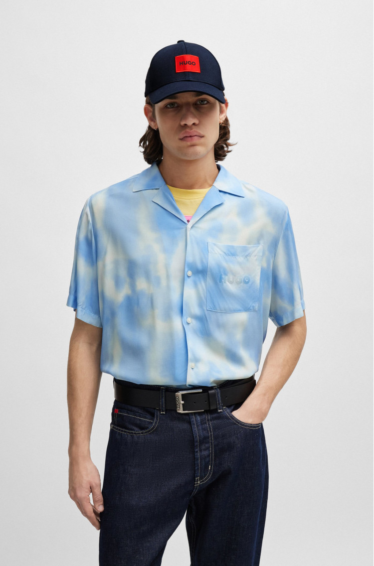 Сорочка повсякденна з коротким рукавом Relaxed fit для чоловіків (476254), колір Синій - №2