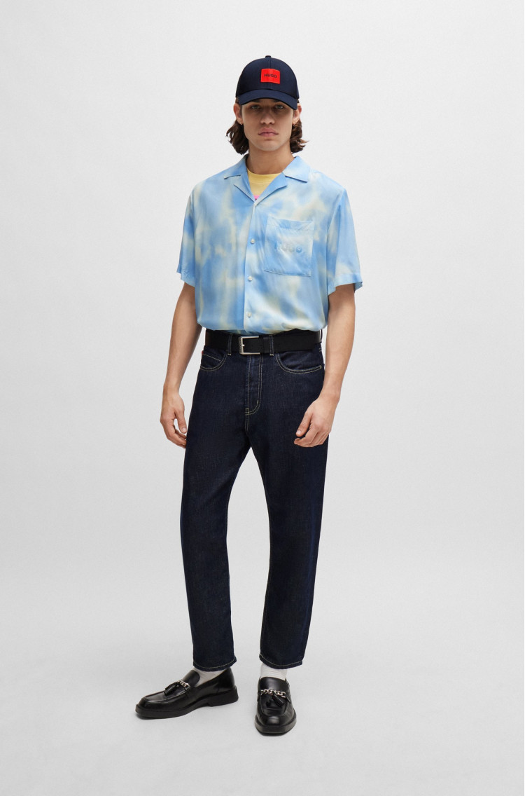 Сорочка повсякденна з коротким рукавом Relaxed Fit для чоловіків (476254), колір Синій - №3