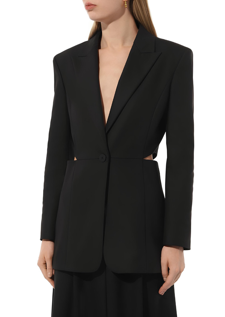 Жакет Extra-slim fit для жінок (476269), колір Чорний - №2