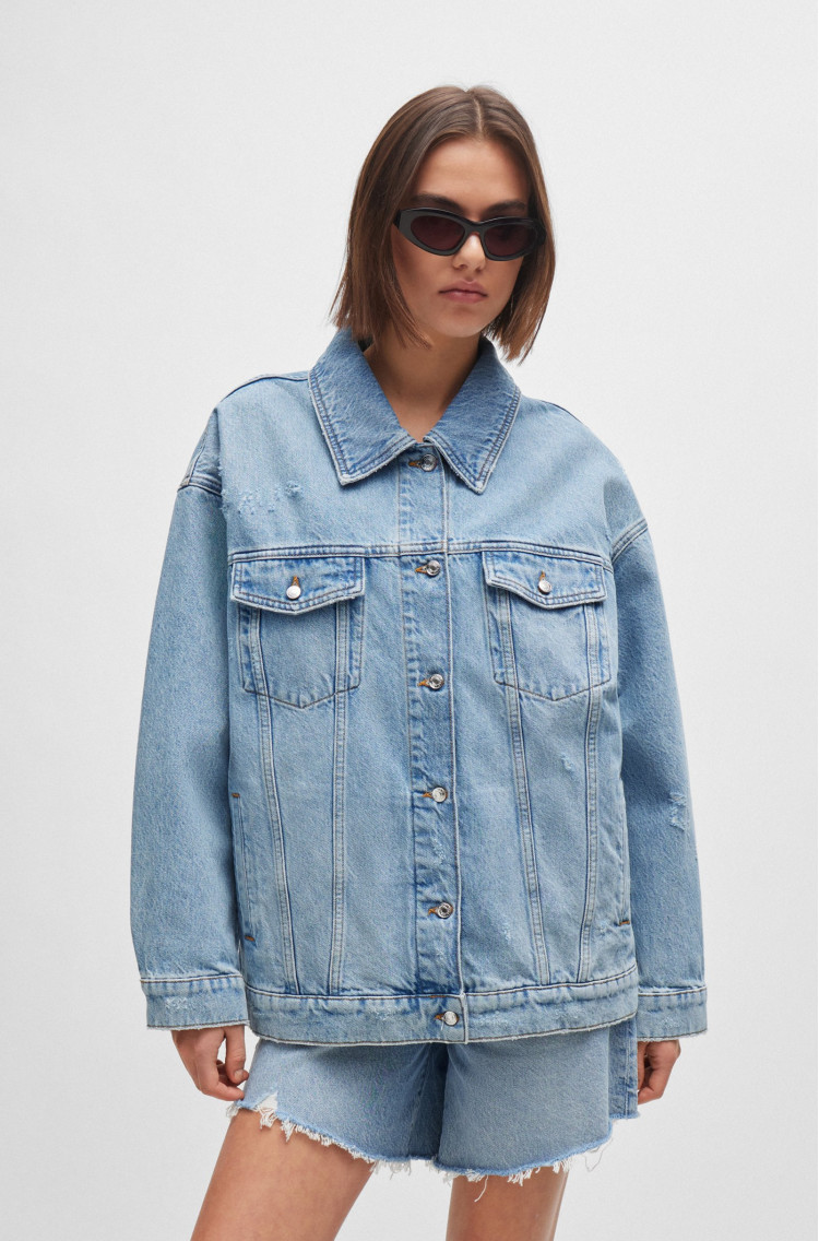 Джинсовая куртка Relaxed fit для женщин (476288), цвет Синий - №2