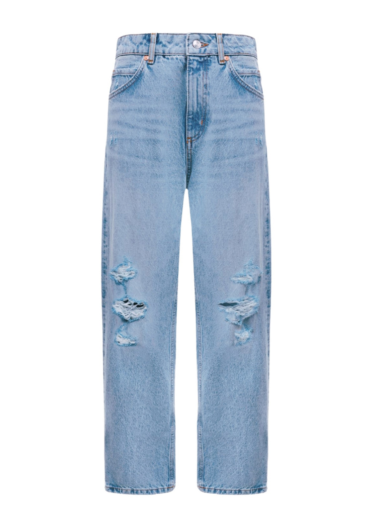 Джинсы Relaxed Relaxed fit Высокая для женщин (476301), цвет Синий - №1