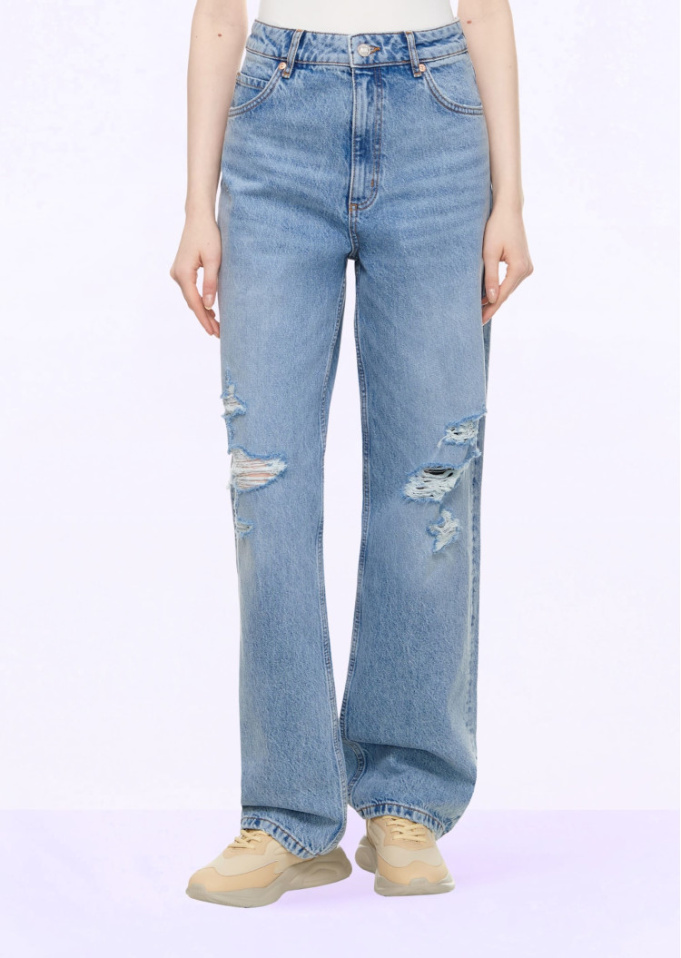 Джинси Relaxed Relaxed Fit Висока — фото 3