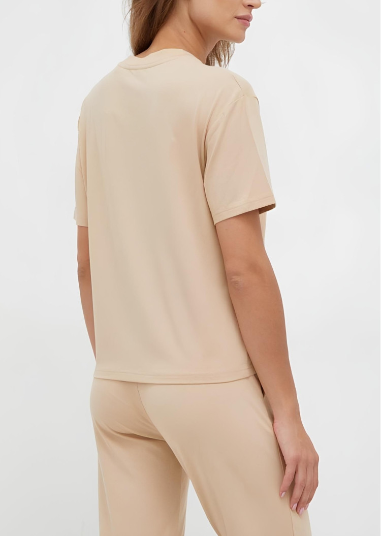 Футболка Relaxed Fit для жінок (476330), колір Бежевий - №4