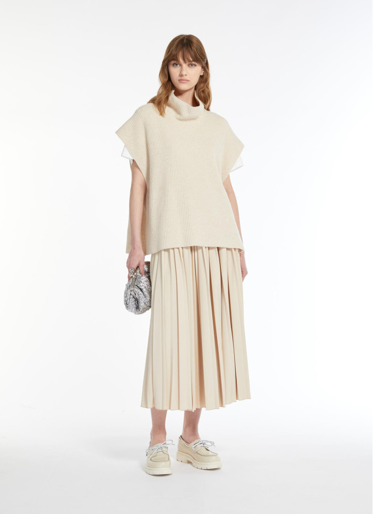 Спідниця міді Relaxed fit для жінок (476679), колір Молочний - №3