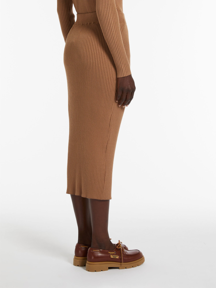 Спідниця міді Slim fit для жінок (476682), колір Коричневий - №4