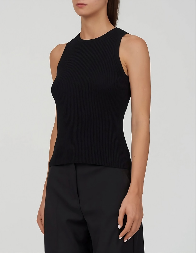Майка Slim fit для жінок (476702), колір Чорний - №2