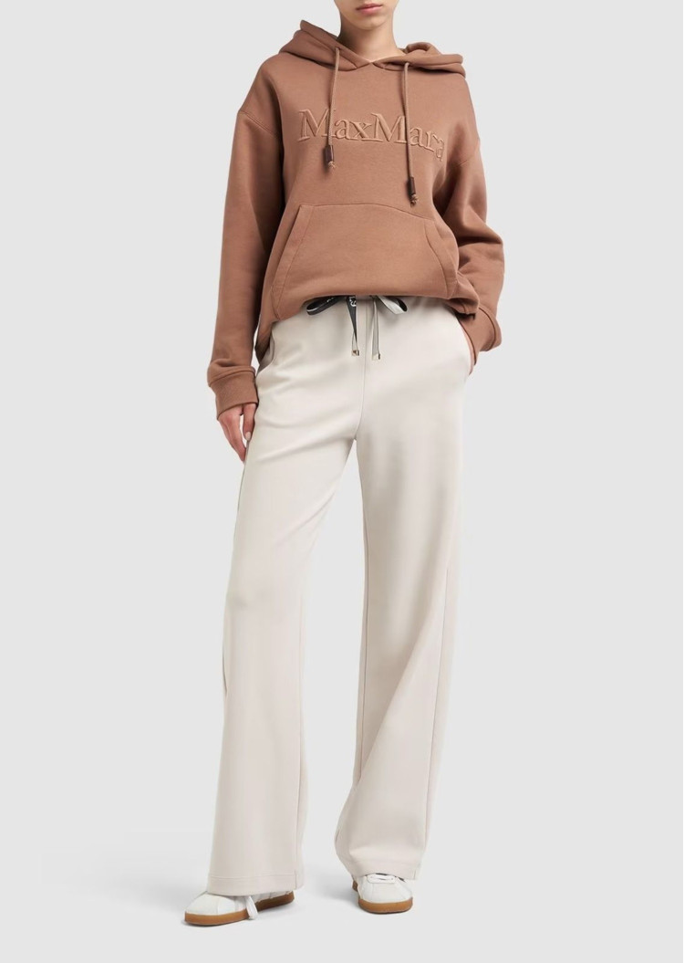 Брюки джерсі Relaxed Fit Висока для жінок (476768), колір Молочний - №2
