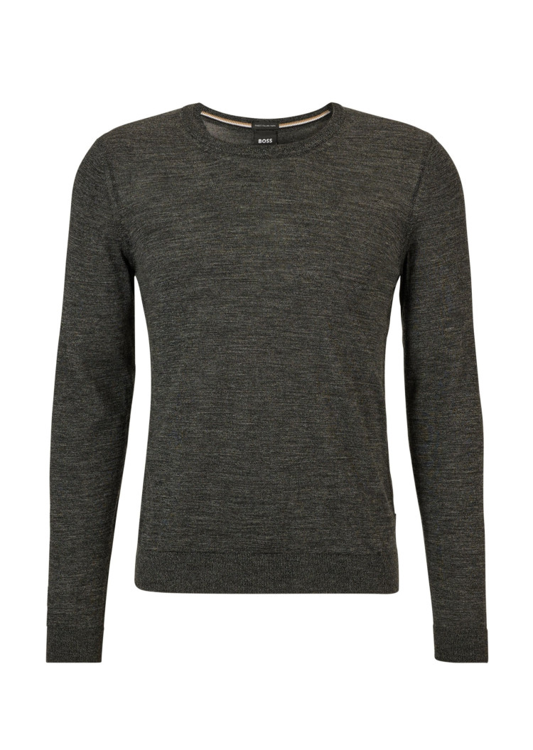 Джемпер Slim fit для чоловіків (477234), колір Сірий - №1
