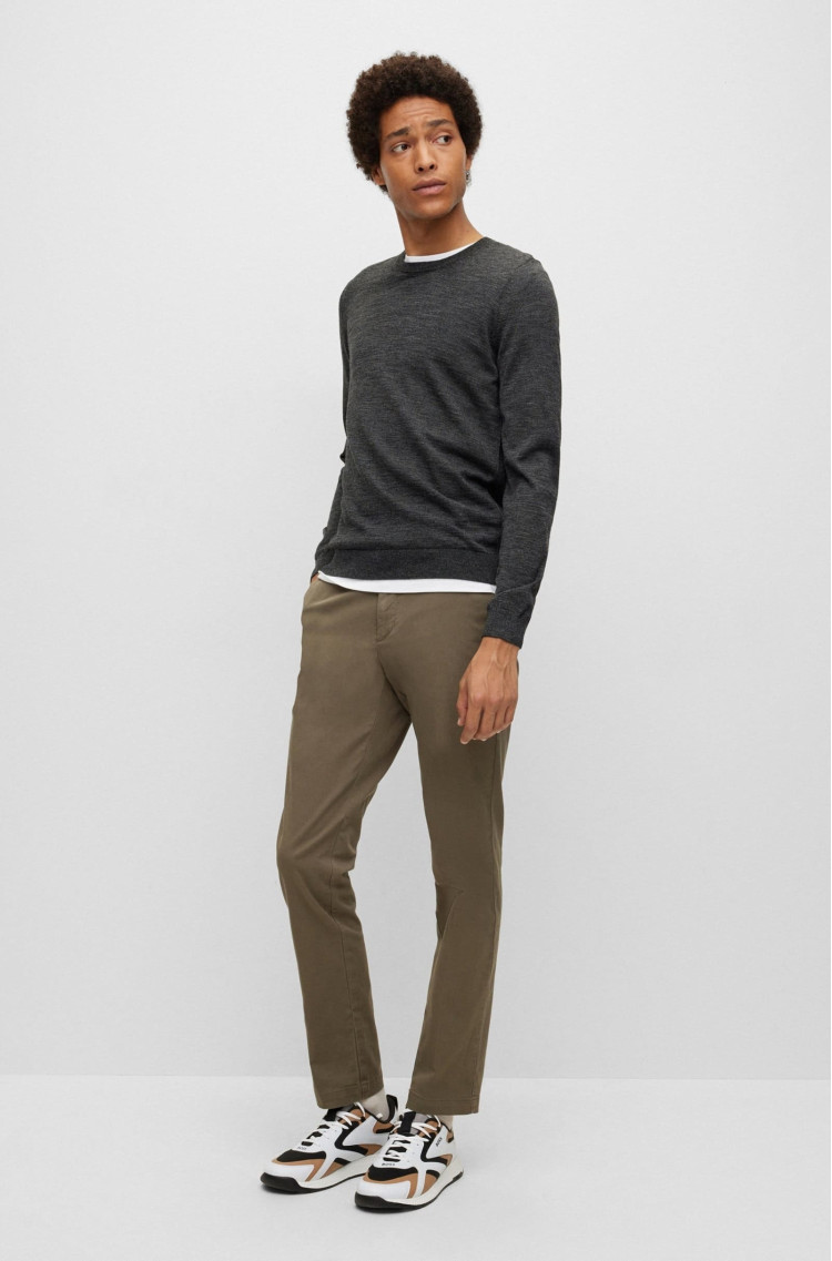 Джемпер Slim Fit для чоловіків (477234), колір Сірий - №3