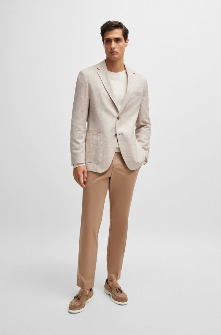 Джемпер Slim Fit для чоловіків (477235), колір Молочний - №3