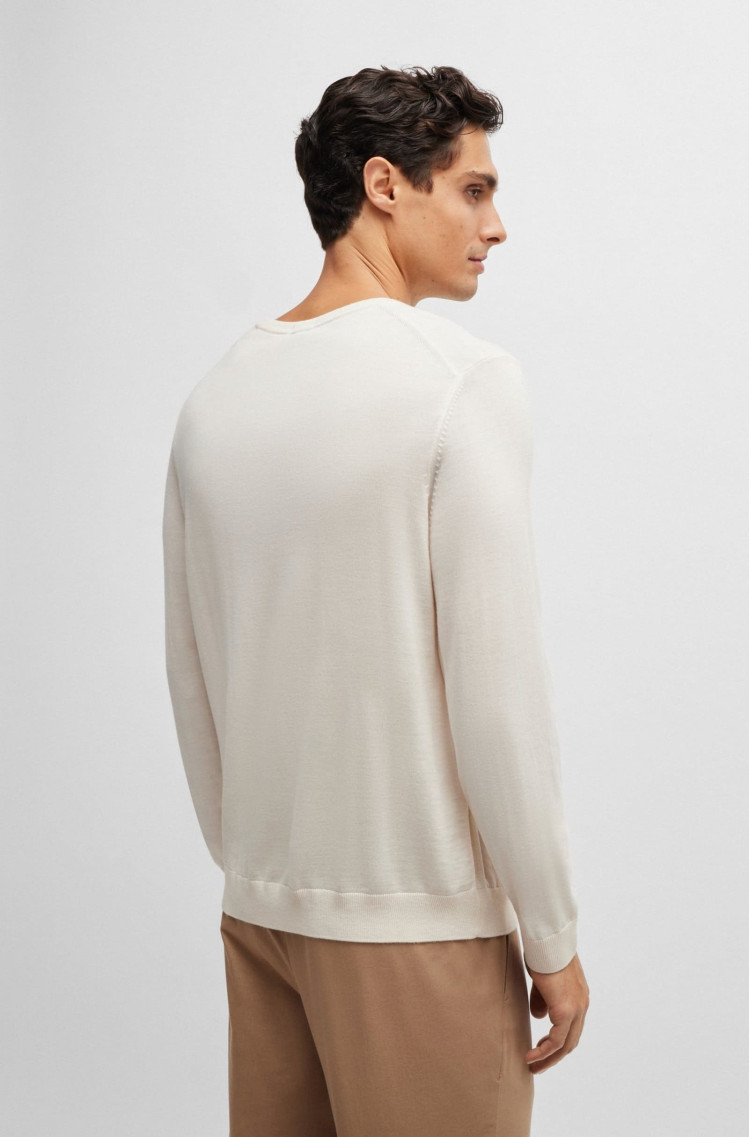 Джемпер Slim Fit для чоловіків (477235), колір Молочний - №4