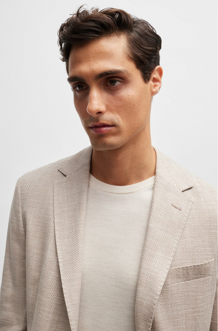 Джемпер Slim Fit для чоловіків (477235), колір Молочний - №5