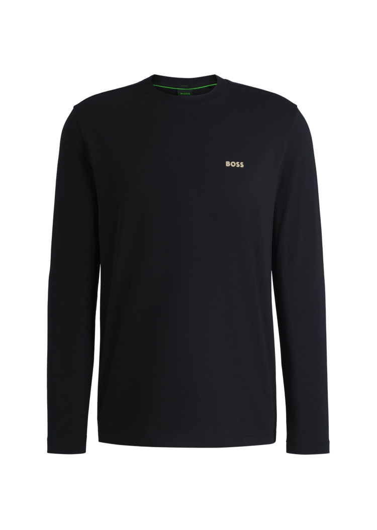 Футболка з довгим рукавом Regular fit для чоловіків (477284), колір Чорний - №1
