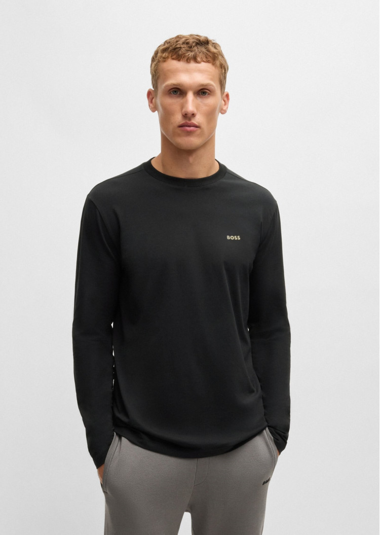 Футболка з довгим рукавом Regular fit для чоловіків (477284), колір Чорний - №2