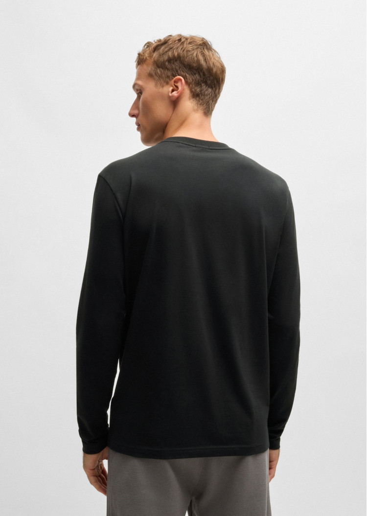 Футболка з довгим рукавом Regular fit для чоловіків (477284), колір Чорний - №4