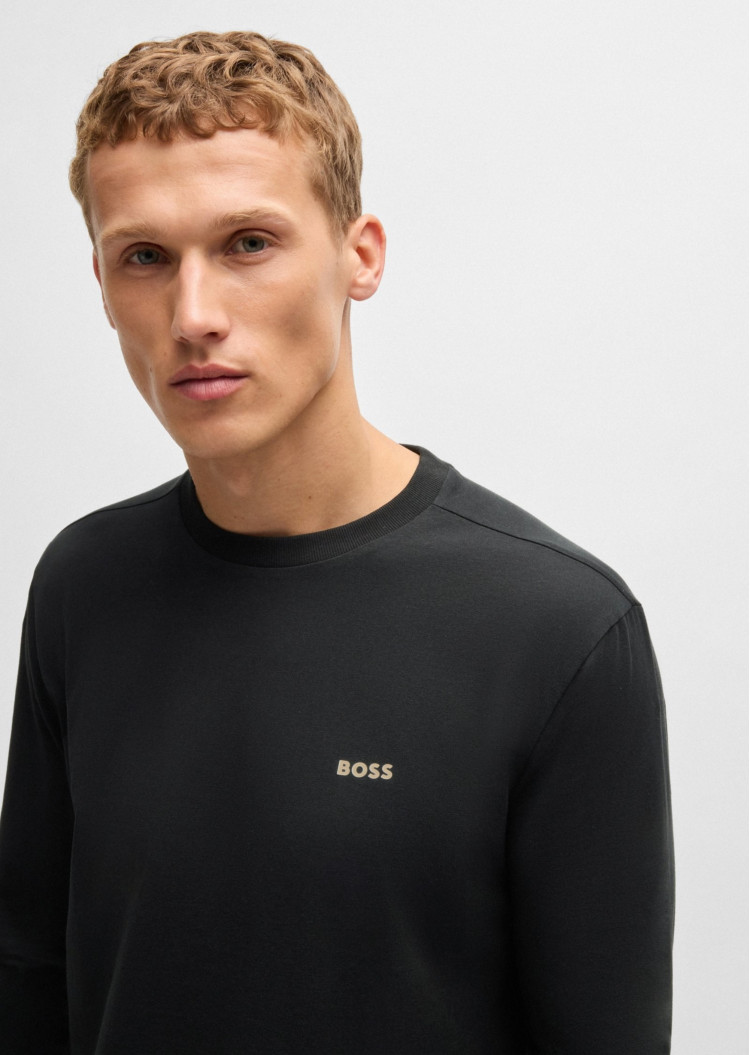 Футболка з довгим рукавом Regular fit для чоловіків (477284), колір Чорний - №5