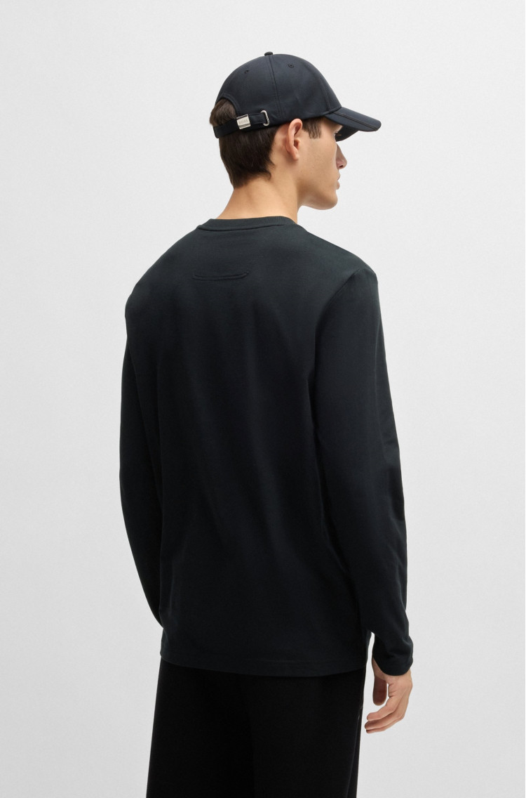 Футболка с длинным рукавом Regular fit для мужчин (477302), цвет Черный - №4